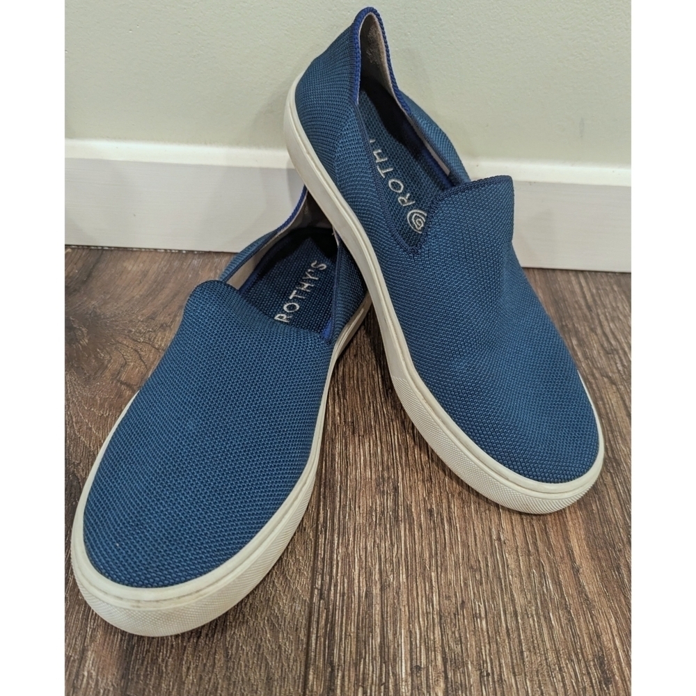 Rothy's Original Sneakers In Teal Blue Size 8